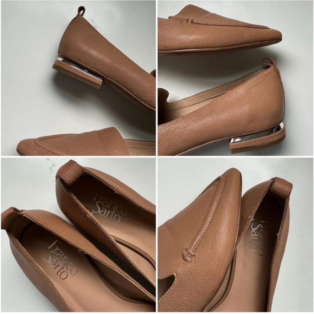Franco Sarto Tan Pointed-Toe Loafer SUSIE